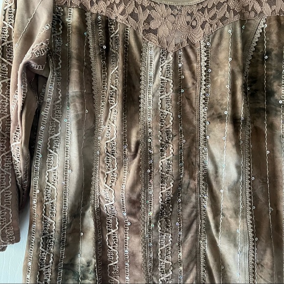 Samie & Jo Embellished Pullover Top/Shirt Sz Petite Medium - Picture 5 of 5